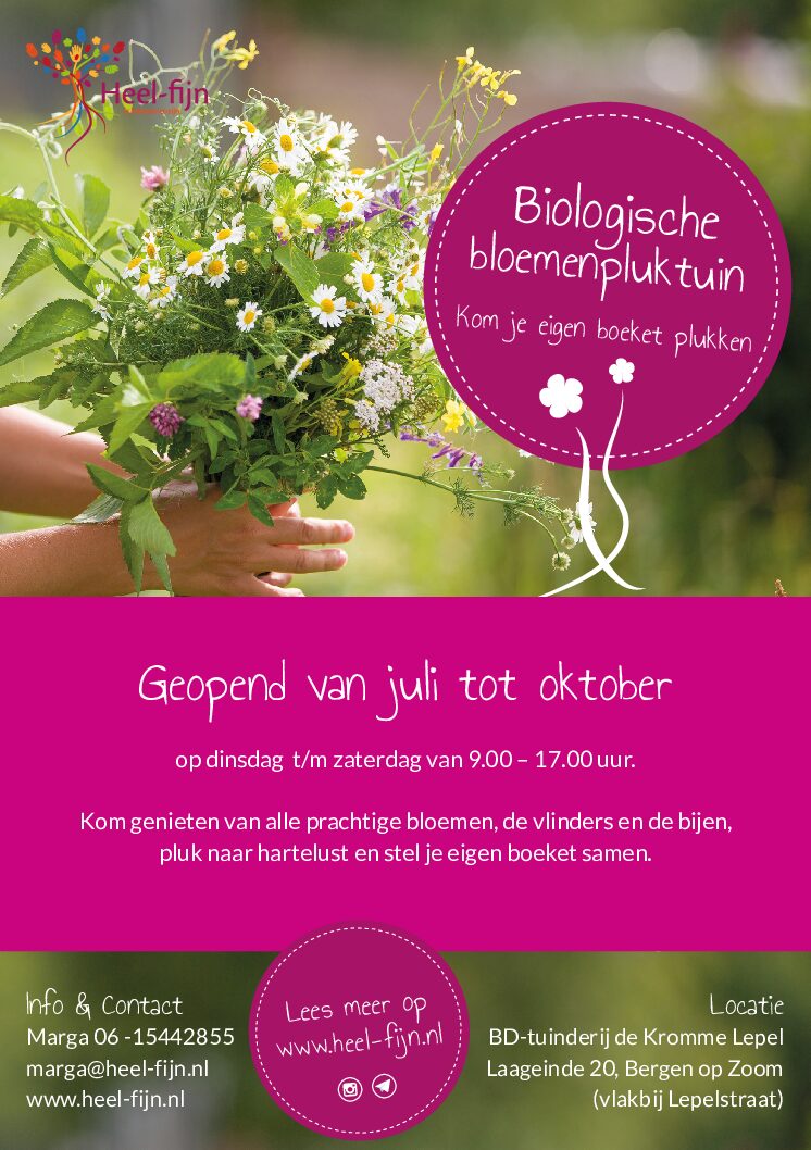 Pluktuin open vanaf zaterdag 3 juli.